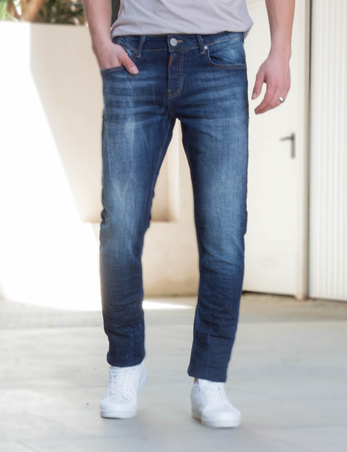 ΑΝΔΡΑΣ > ΑΝΔΡΙΚΑ ΡΟΥΧΑ > ΠΑΝΤΕΛΟΝΙΑ > Τζήν / Jeans Profil ανδρικό μπλε τζιν παντελόνι με φθορές 900165